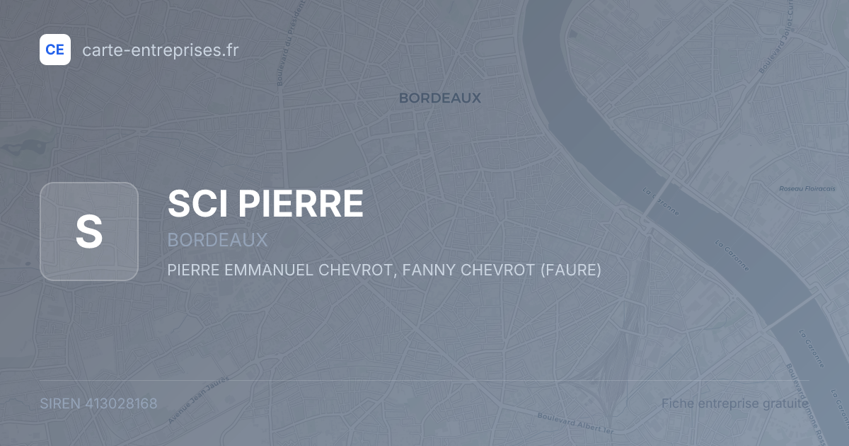 SCI PIERRE — 413028168 — fiche entreprise
