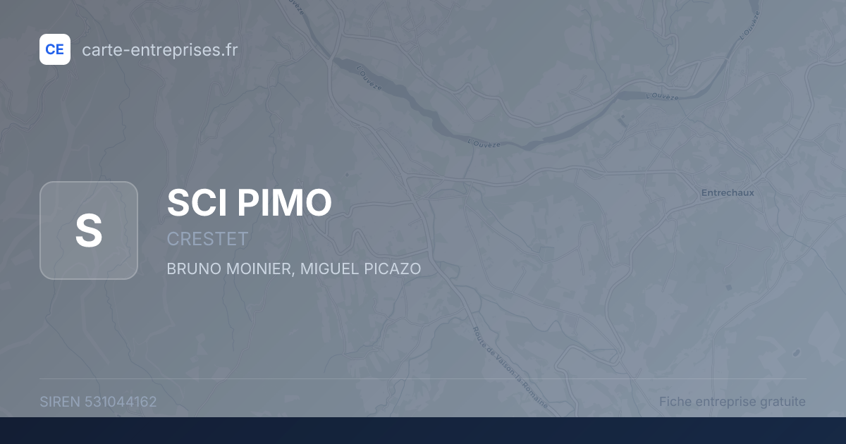 SCI PIMO — 531044162 — fiche entreprise