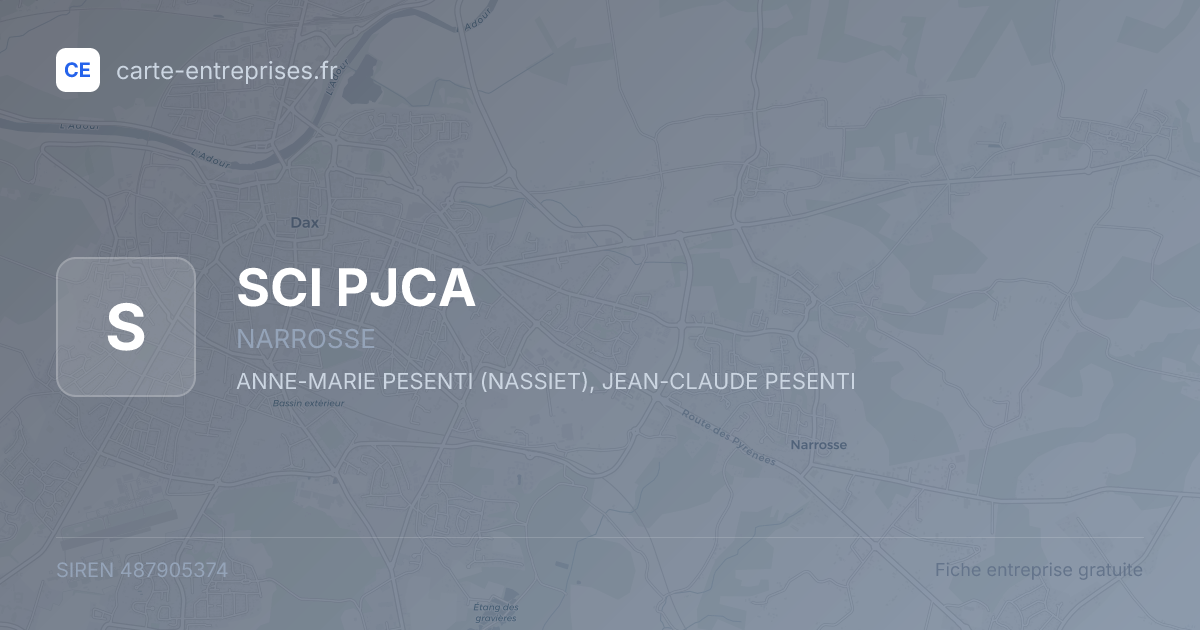SCI PJCA — 487905374 — fiche entreprise