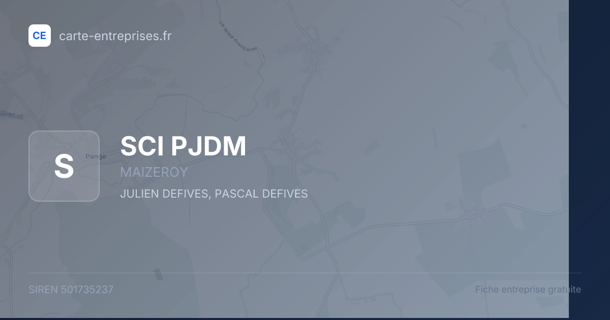 SCI PJDM — 501735237 — fiche entreprise