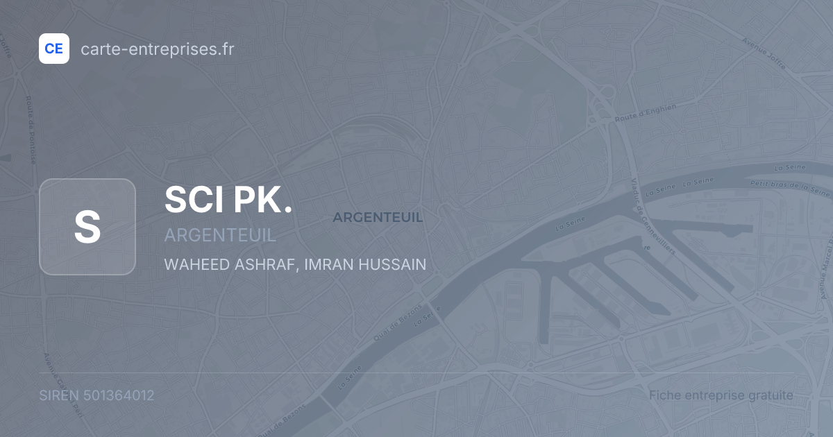 SCI PK. — 501364012 — fiche entreprise