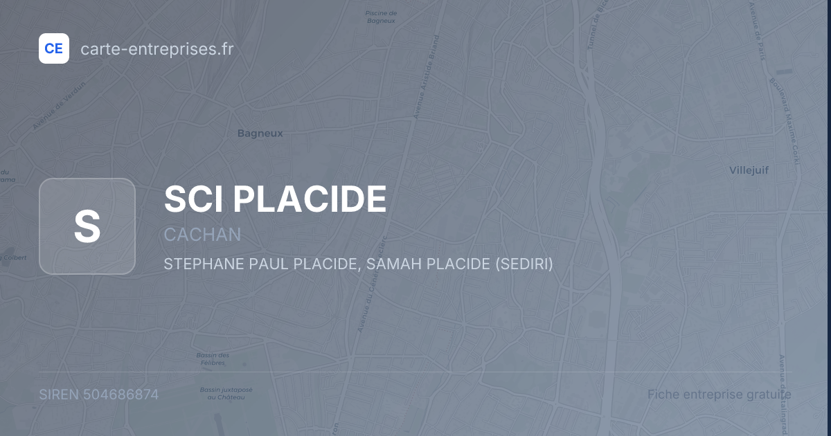 SCI PLACIDE — 504686874 — fiche entreprise