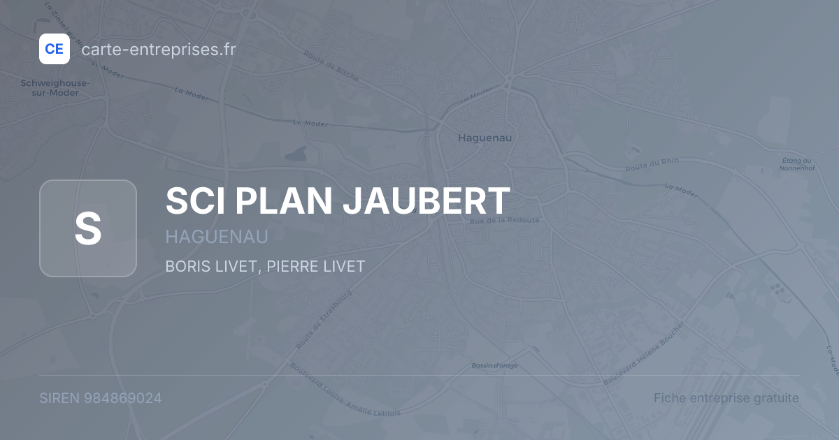 SCI PLAN JAUBERT — 984869024 — fiche entreprise
