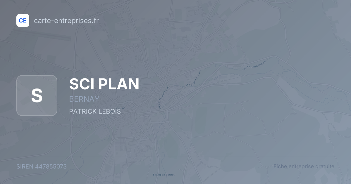SCI PLAN — 447855073 — fiche entreprise