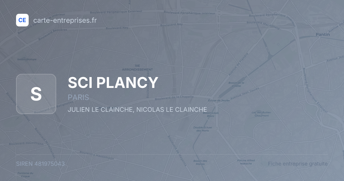 SCI PLANCY — 481975043 — fiche entreprise