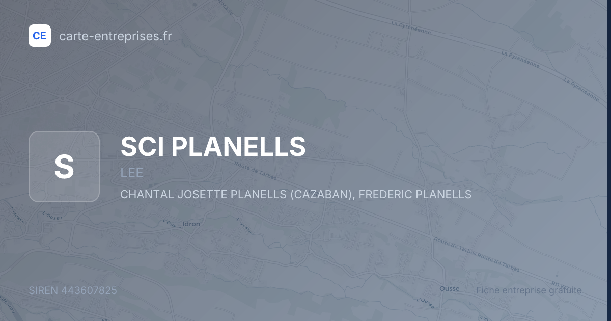 SCI PLANELLS — 443607825 — fiche entreprise