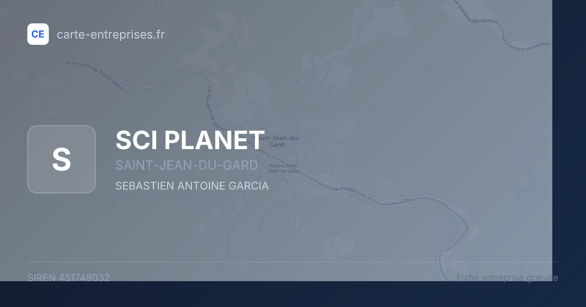 SCI PLANET — 451748032 — fiche entreprise