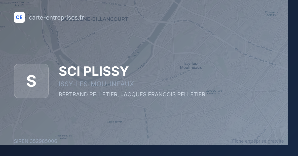 SCI PLISSY — 352985006 — fiche entreprise
