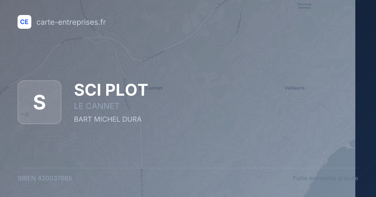 SCI PLOT — 420037665 — fiche entreprise