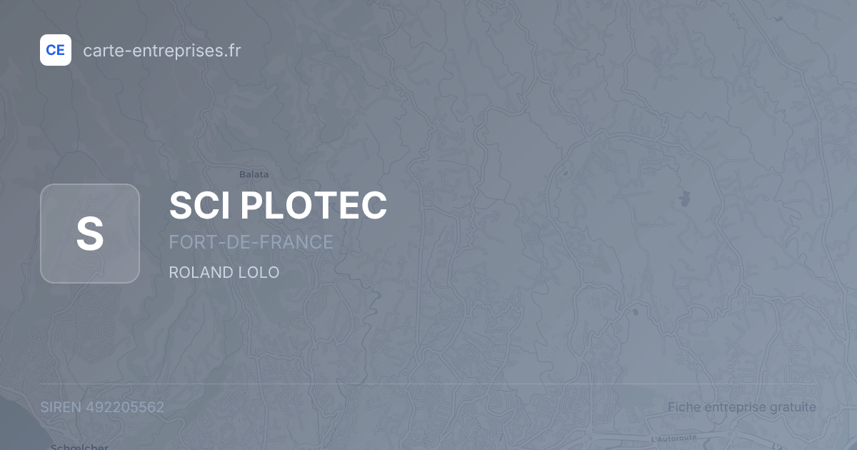 SCI PLOTEC — 492205562 — fiche entreprise
