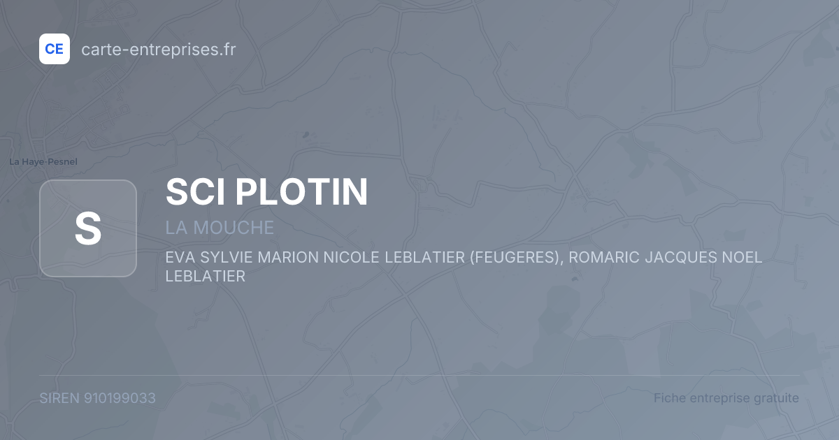 SCI PLOTIN — 910199033 — fiche entreprise