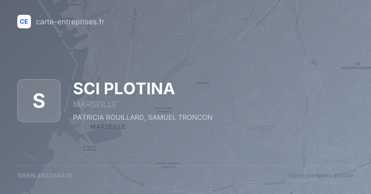 SCI PLOTINA — 493244438 — fiche entreprise