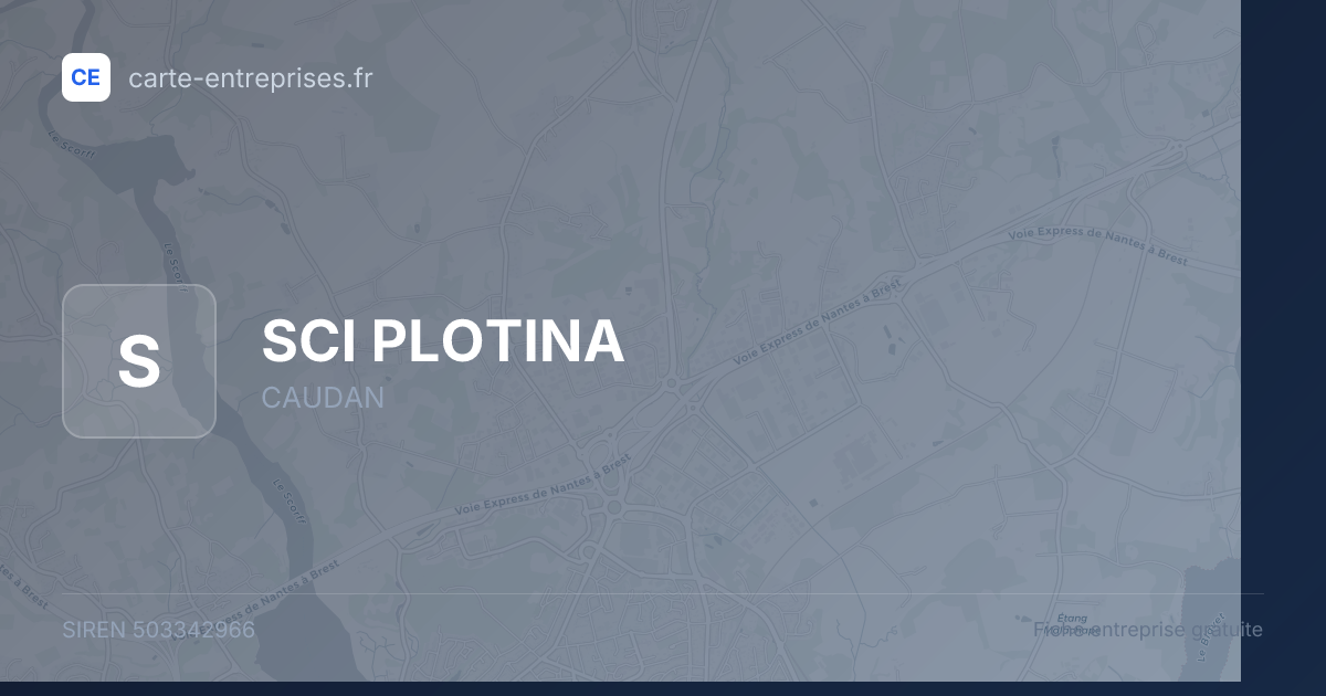 SCI PLOTINA — 503342966 — fiche entreprise