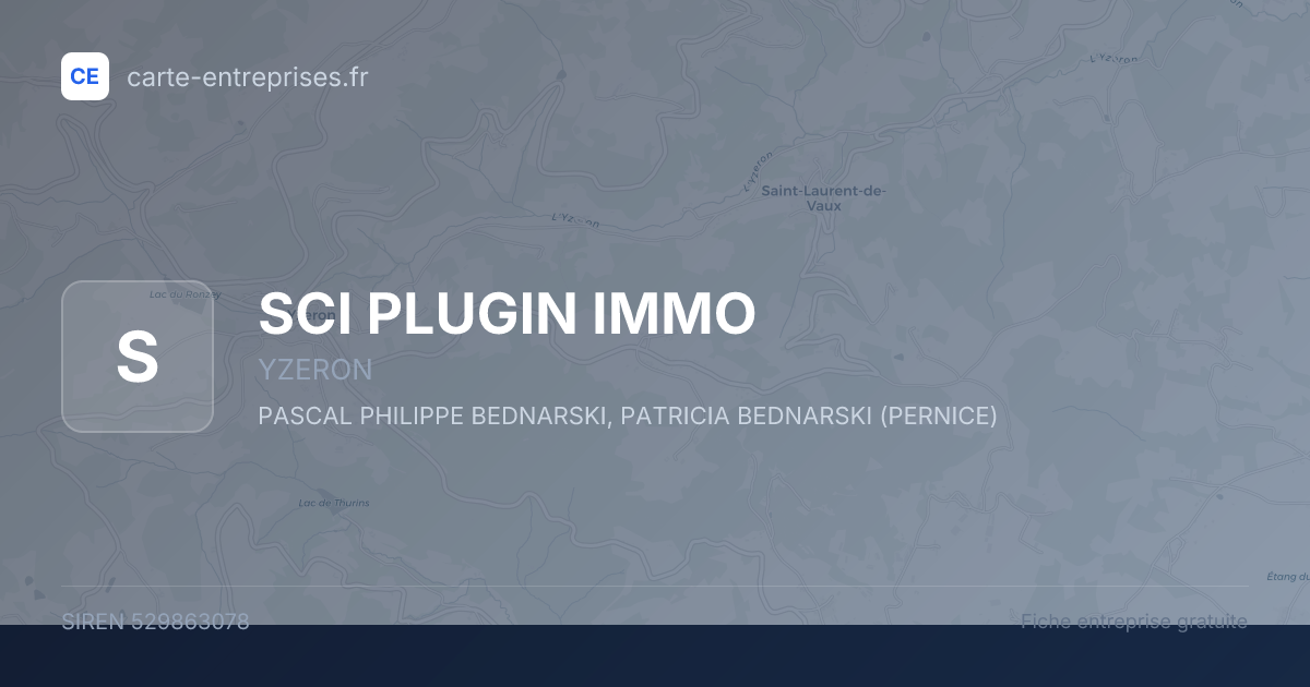SCI PLUGIN IMMO — 529863078 — fiche entreprise