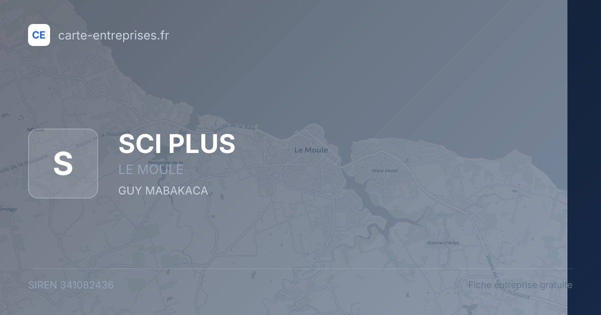 SCI PLUS — 341082436 — fiche entreprise