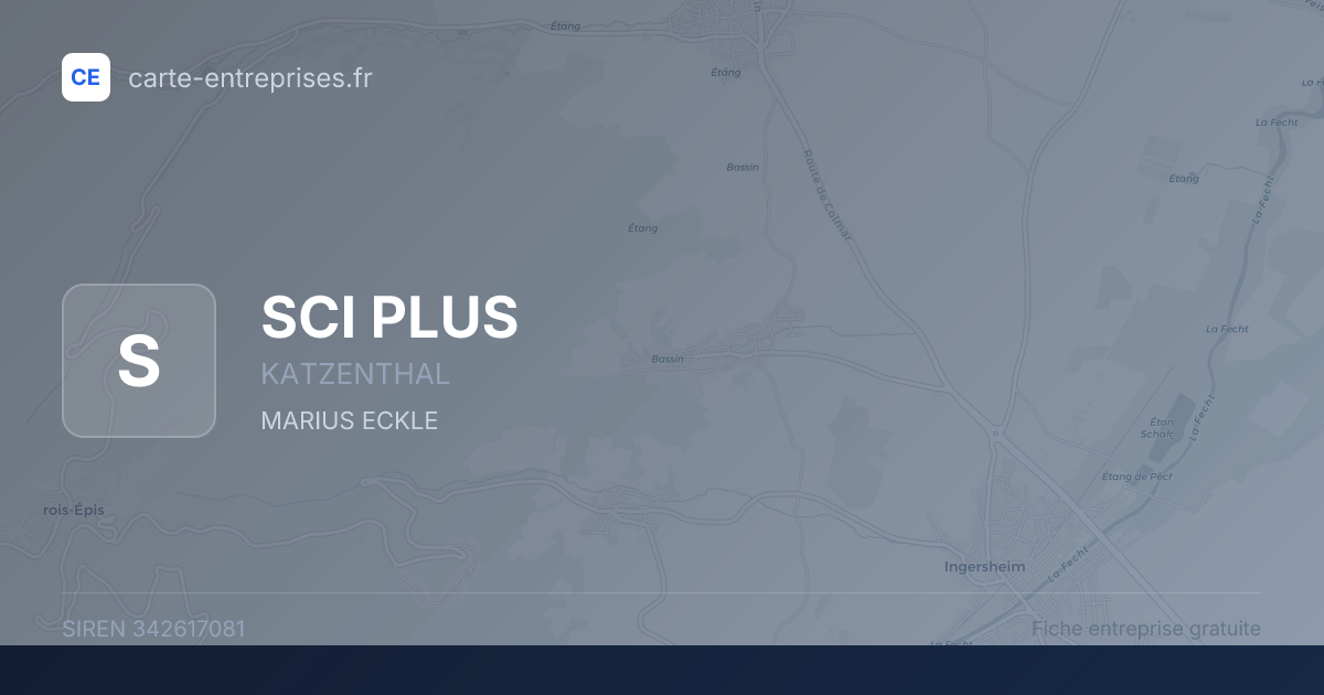 SCI PLUS — 342617081 — fiche entreprise