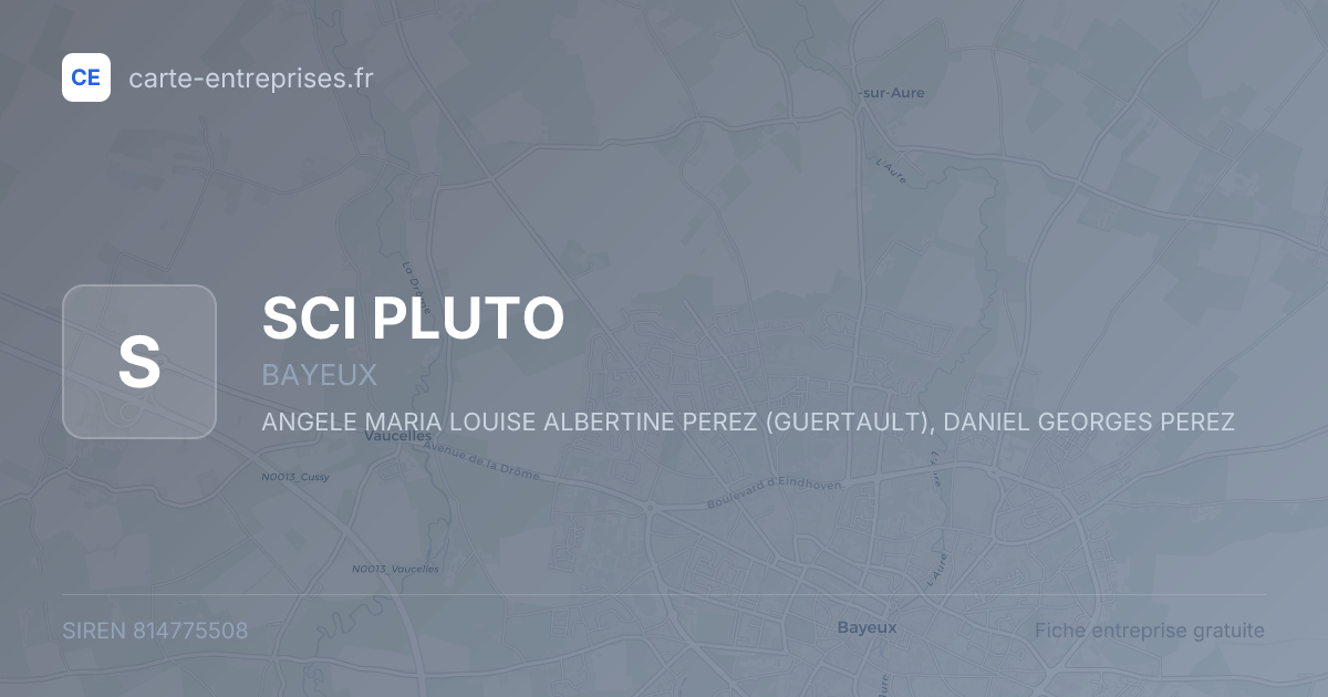 SCI PLUTO — 814775508 — fiche entreprise