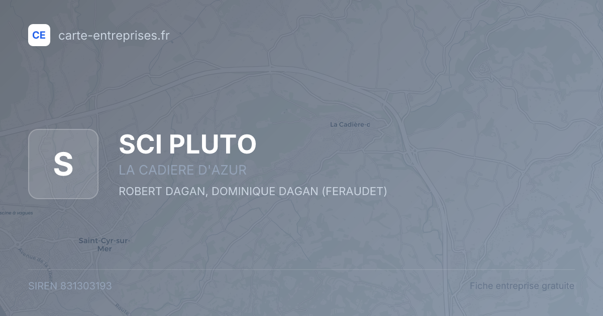 SCI PLUTO — 831303193 — fiche entreprise