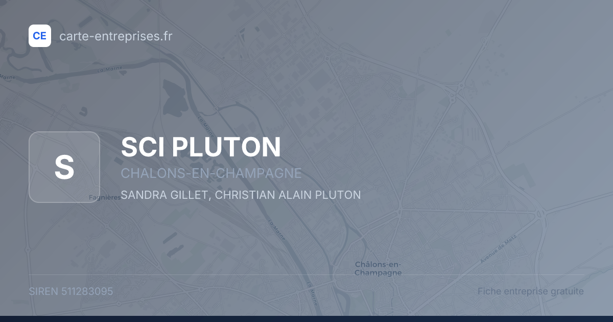 SCI PLUTON — 511283095 — fiche entreprise