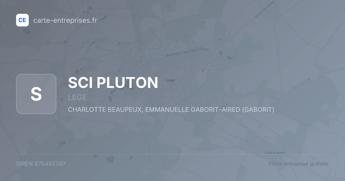 SCI PLUTON — 878482397 — fiche entreprise