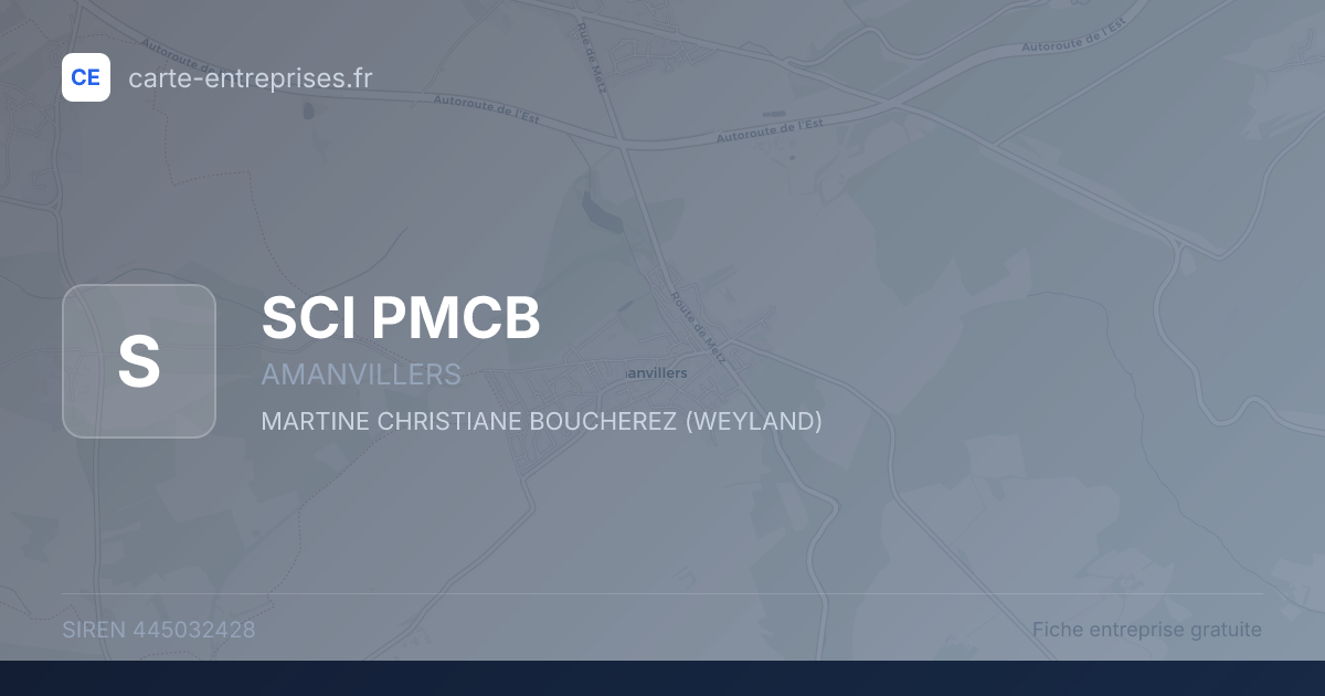 SCI PMCB — 445032428 — fiche entreprise