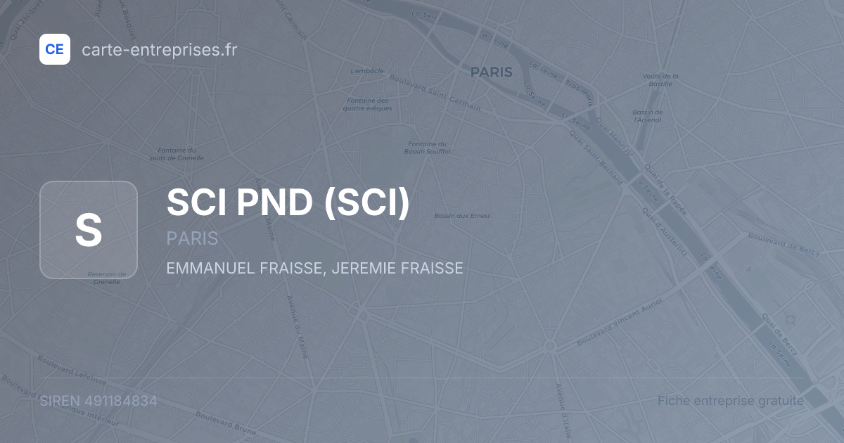 SCI PND (SCI) — 491184834 — fiche entreprise