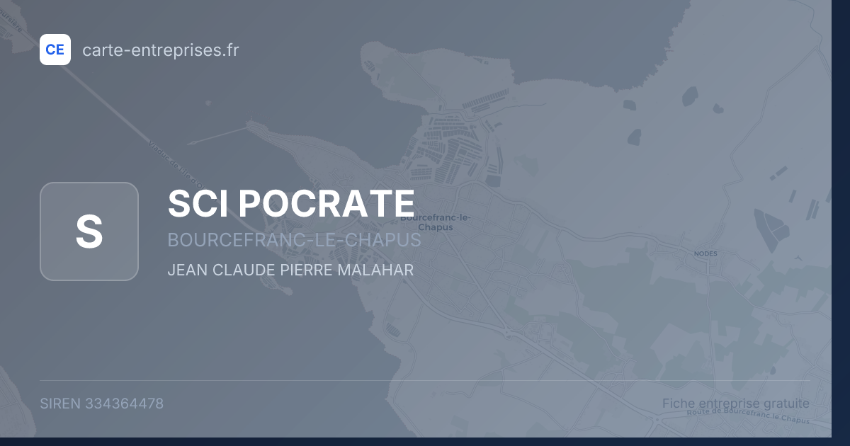 SCI POCRATE — 334364478 — fiche entreprise