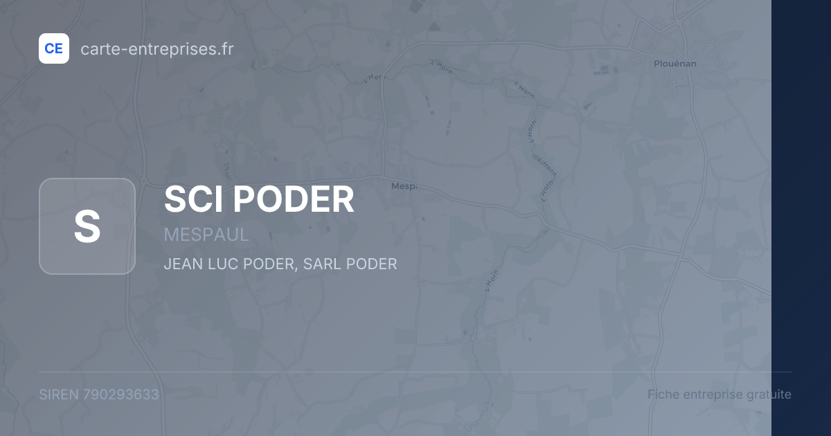 SCI PODER — 790293633 — fiche entreprise