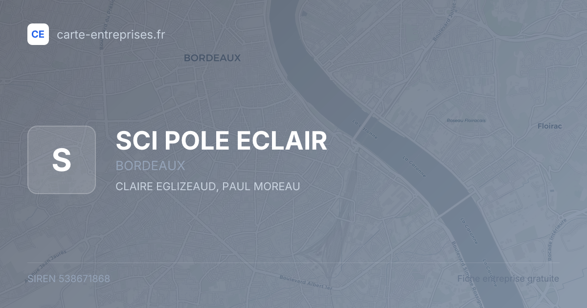 SCI POLE ECLAIR — 538671868 — fiche entreprise