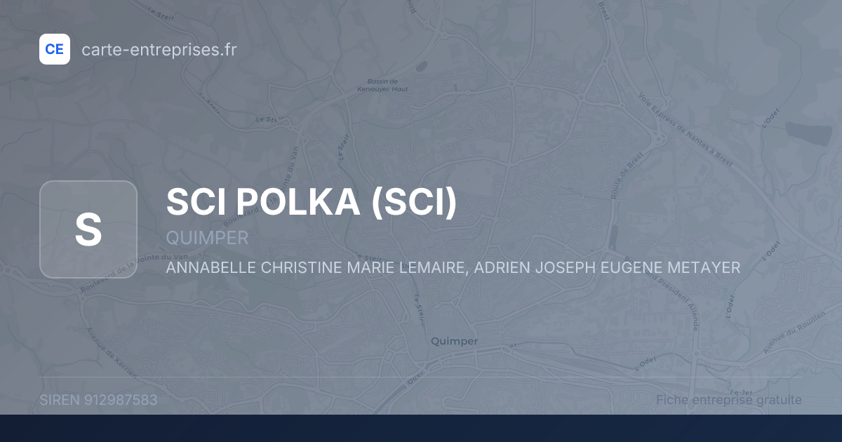 SCI POLKA (SCI) — 912987583 — fiche entreprise