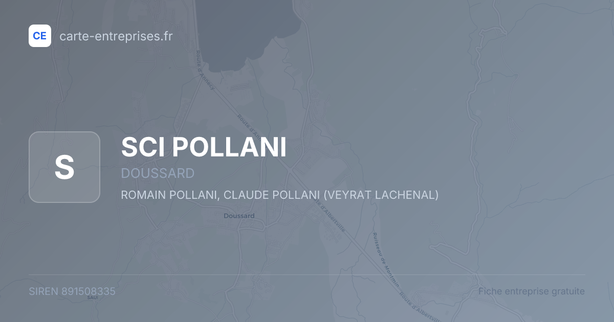 SCI POLLANI — 891508335 — fiche entreprise