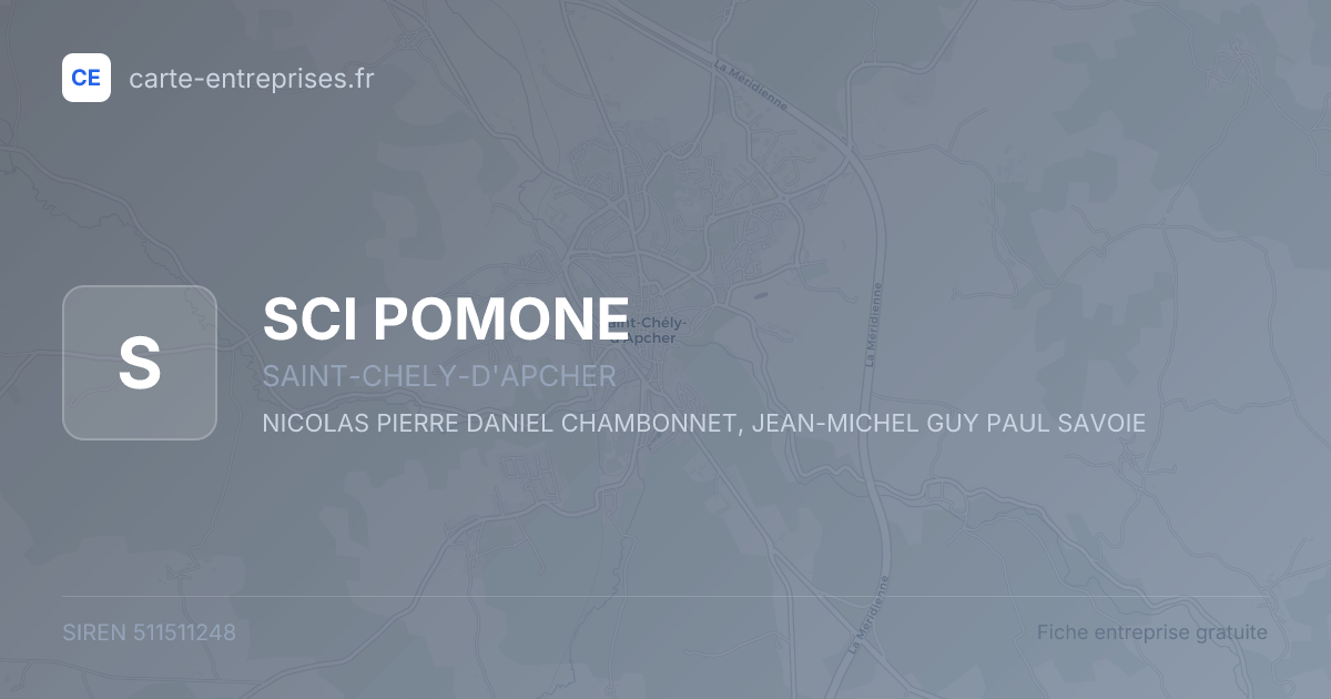 SCI POMONE — 511511248 — fiche entreprise