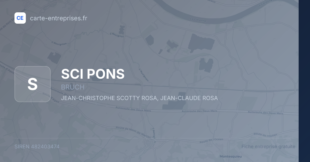 SCI PONS — 482403474 — fiche entreprise