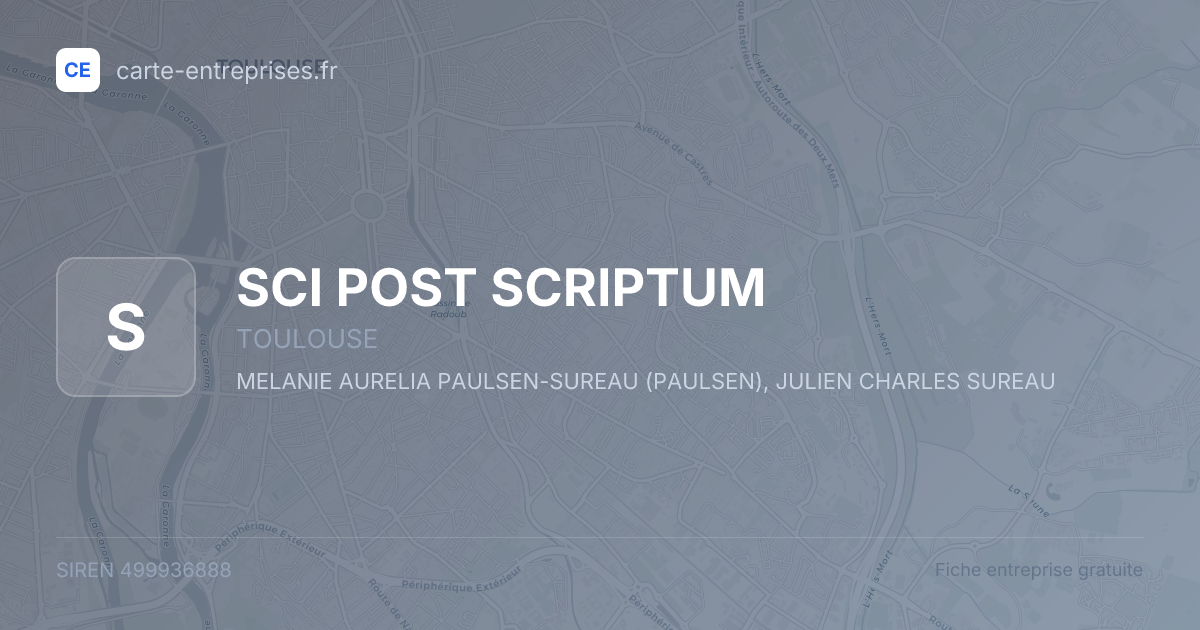 SCI POST SCRIPTUM — 499936888 — fiche entreprise