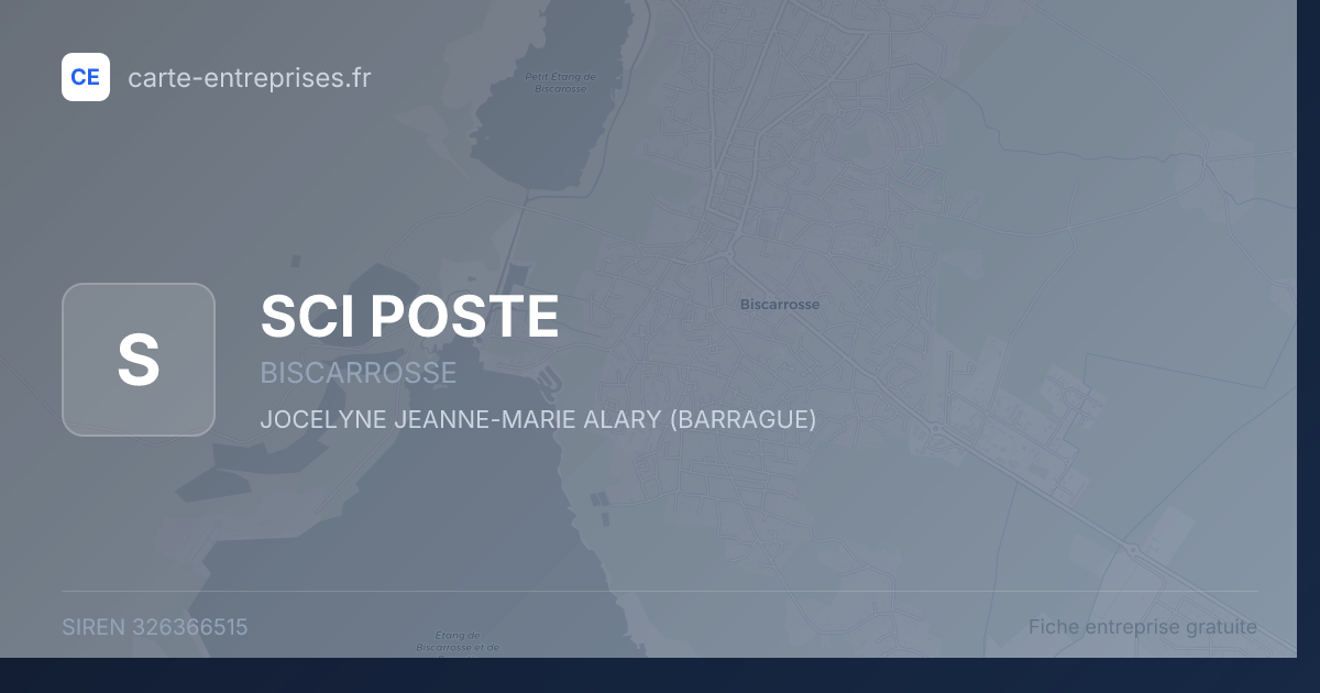 SCI POSTE — 326366515 — fiche entreprise