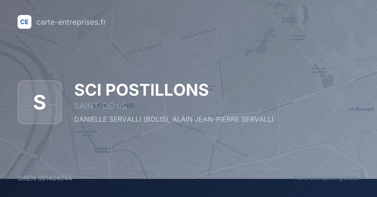 SCI POSTILLONS — 301484044 — fiche entreprise