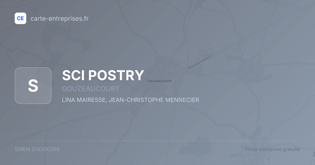 SCI POSTRY — 514300268 — fiche entreprise