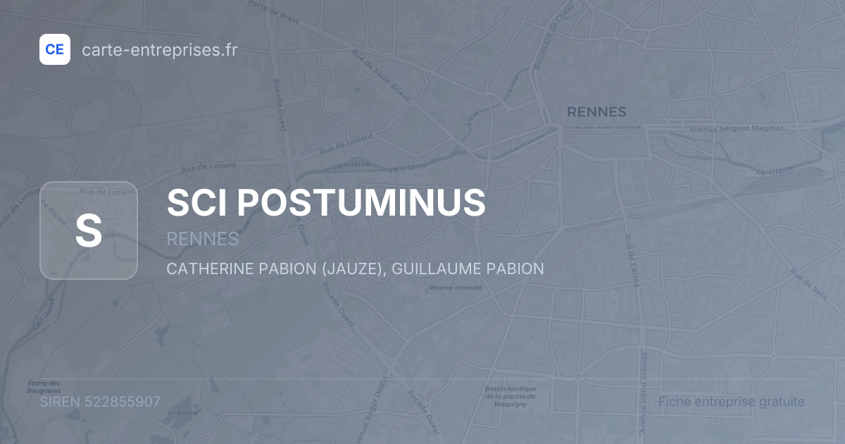 SCI POSTUMINUS — 522855907 — fiche entreprise