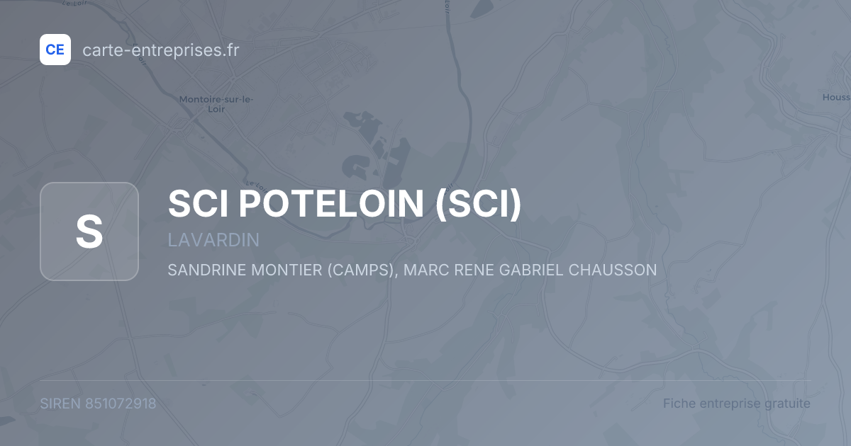 SCI POTELOIN (SCI) — 851072918 — fiche entreprise
