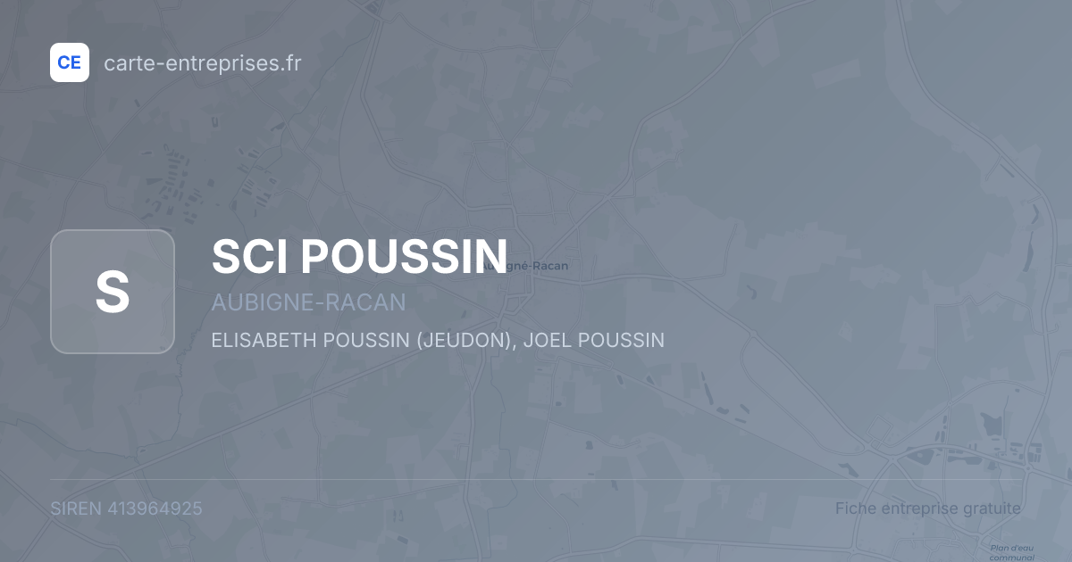 SCI POUSSIN — 413964925 — fiche entreprise