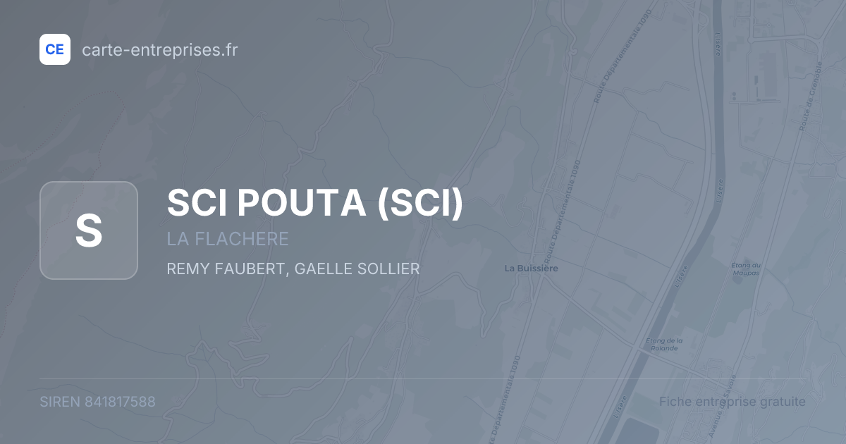SCI POUTA (SCI) — 841817588 — fiche entreprise