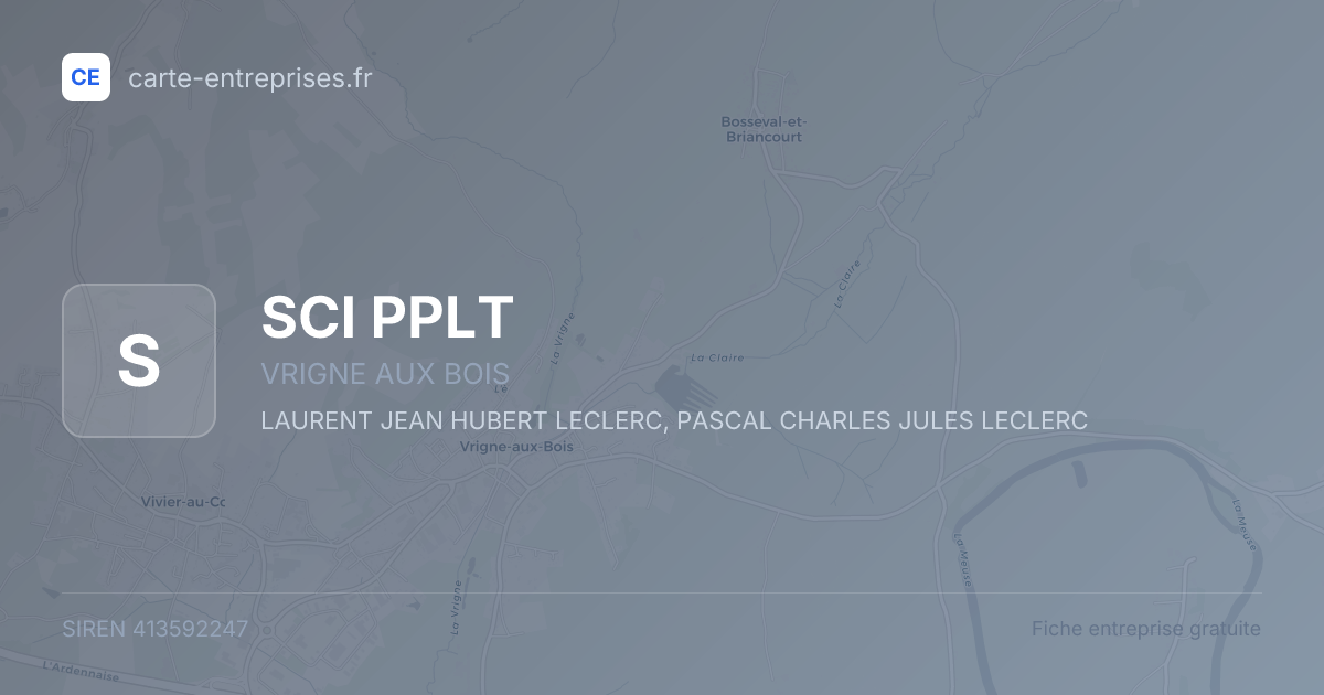 SCI PPLT — 413592247 — fiche entreprise