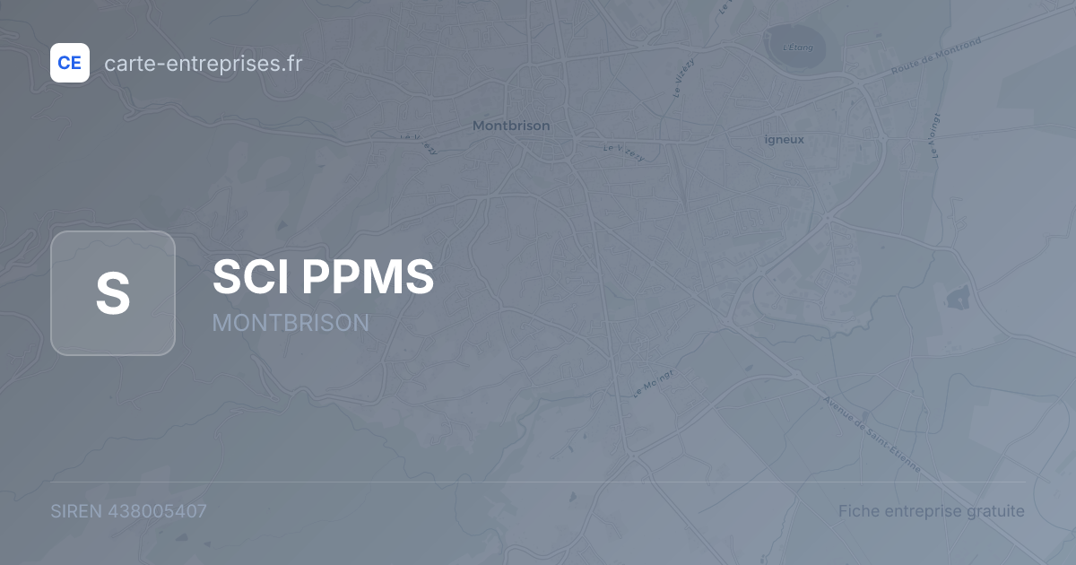 SCI PPMS — 438005407 — fiche entreprise
