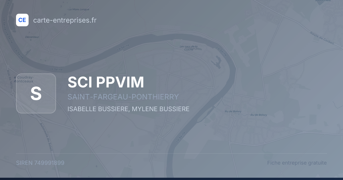 SCI PPVIM — 749991899 — fiche entreprise