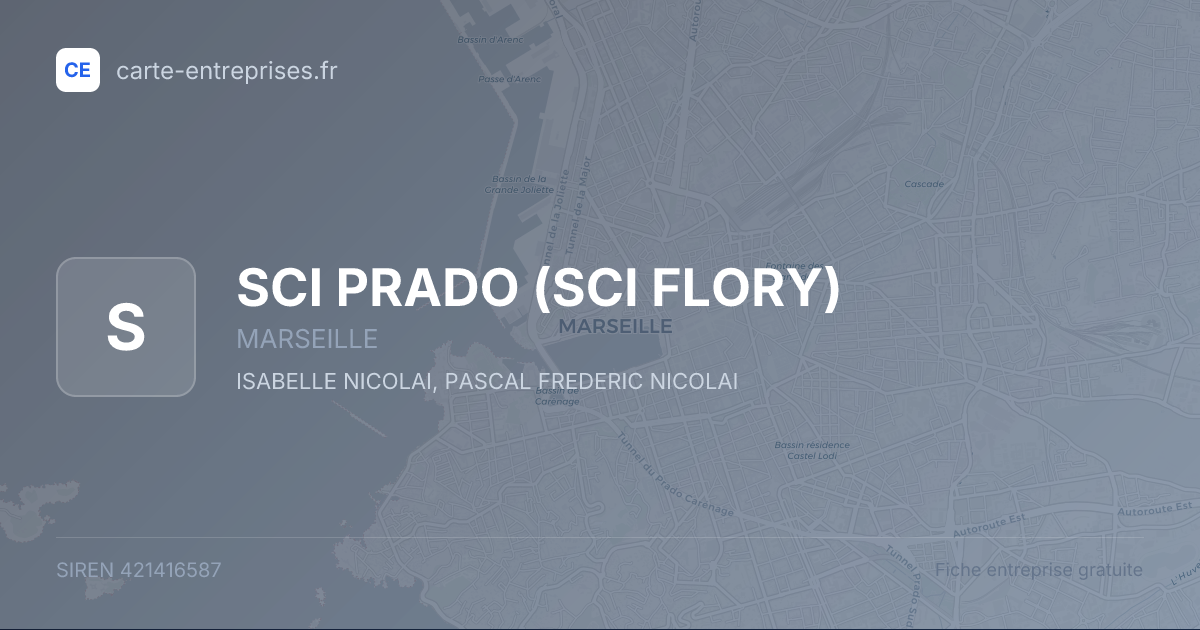SCI PRADO (SCI FLORY) — 421416587 — fiche entreprise
