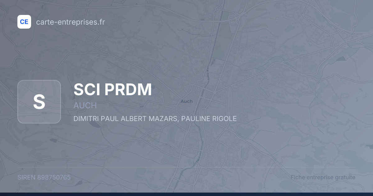 SCI PRDM — 898750765 — fiche entreprise