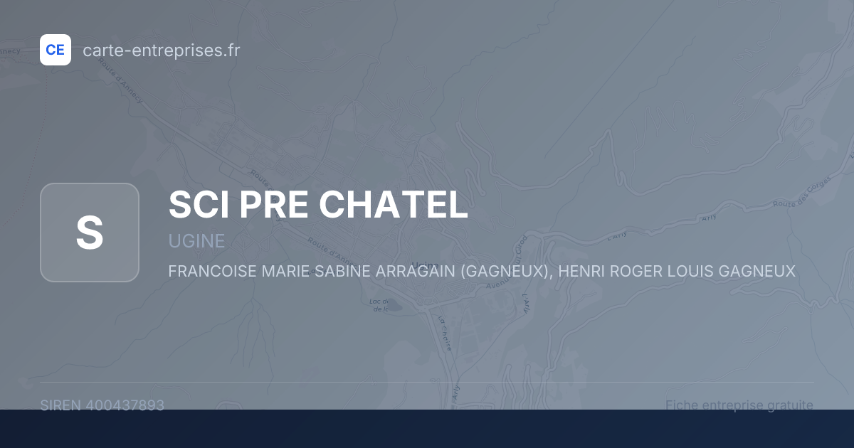 SCI PRE CHATEL — 400437893 — fiche entreprise