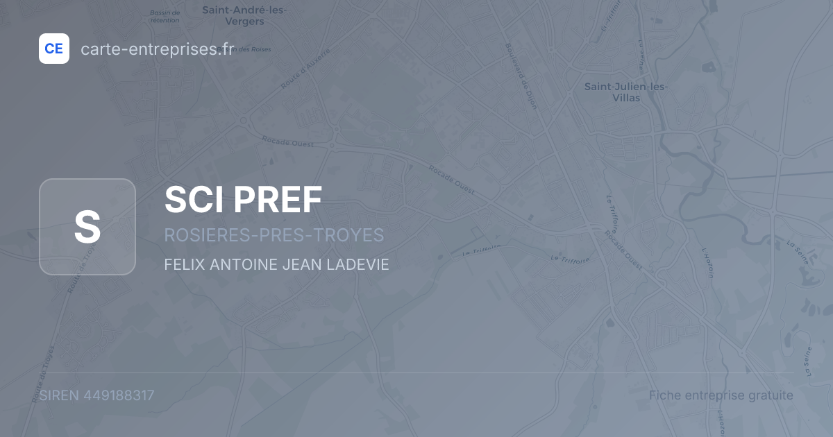 SCI PREF — 449188317 — fiche entreprise