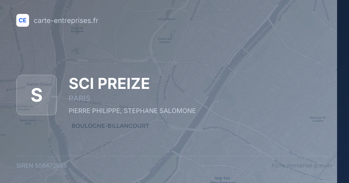 SCI PREIZE — 508472966 — fiche entreprise
