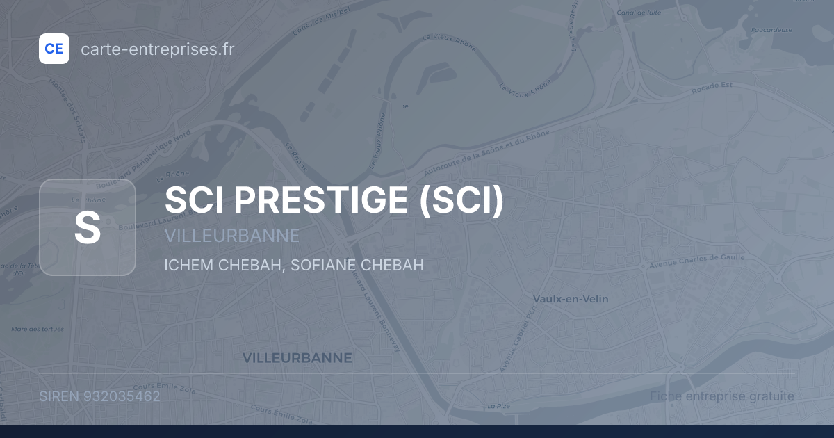 SCI PRESTIGE (SCI) — 932035462 — fiche entreprise